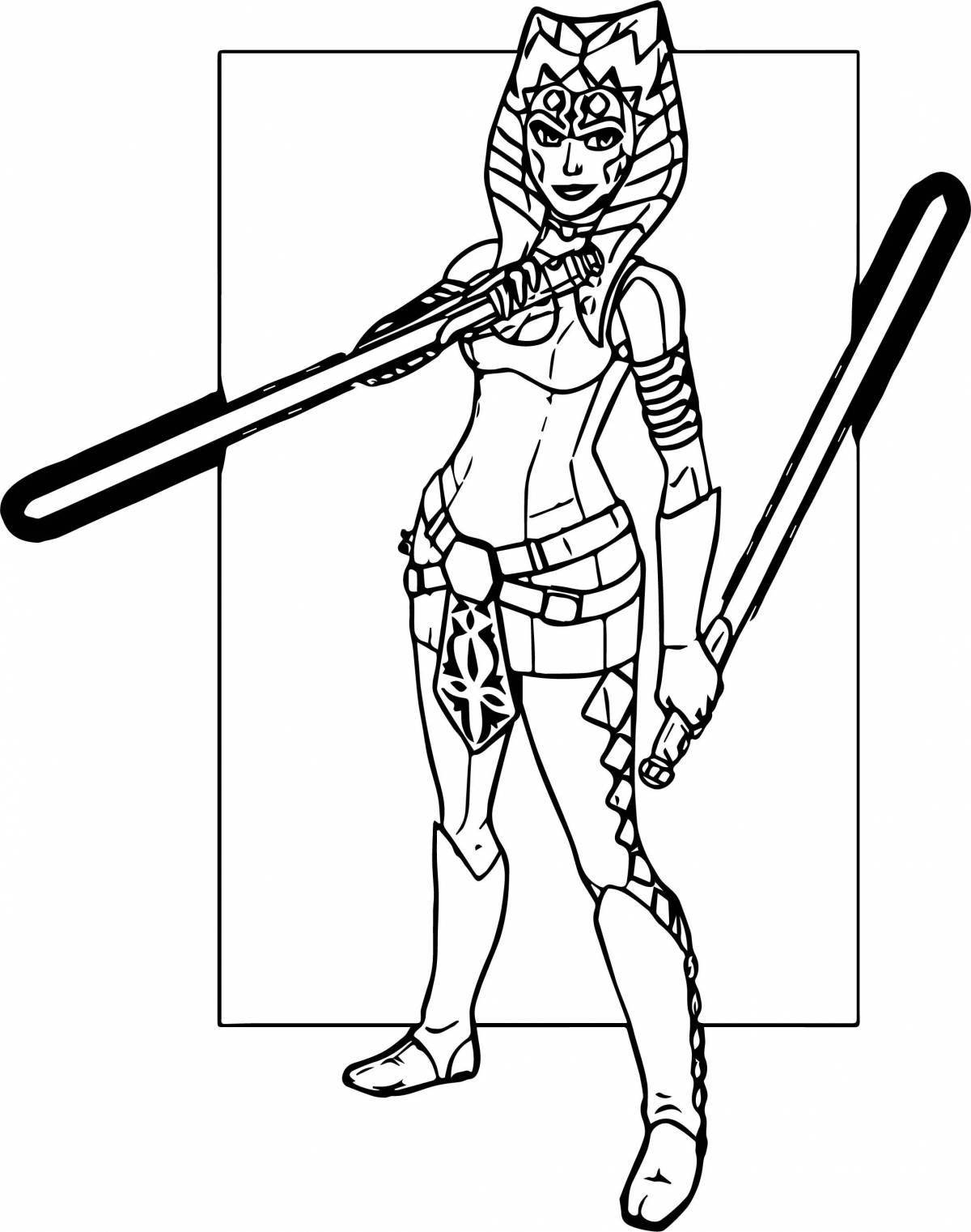 Cute ahsoka tano coloring book
