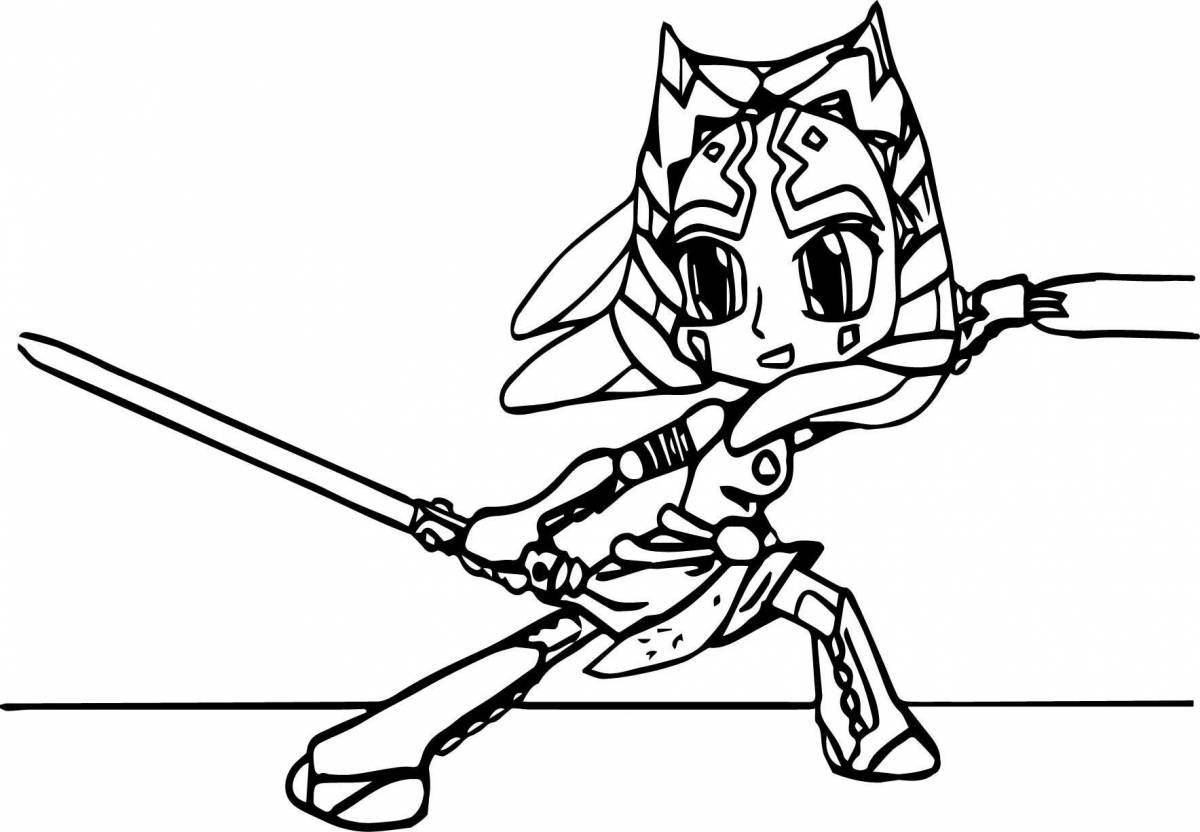 Ahsoka tano's beautiful coloring page