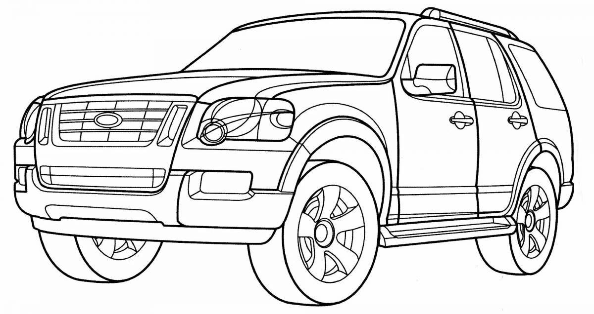 Attractive ford kuga coloring page