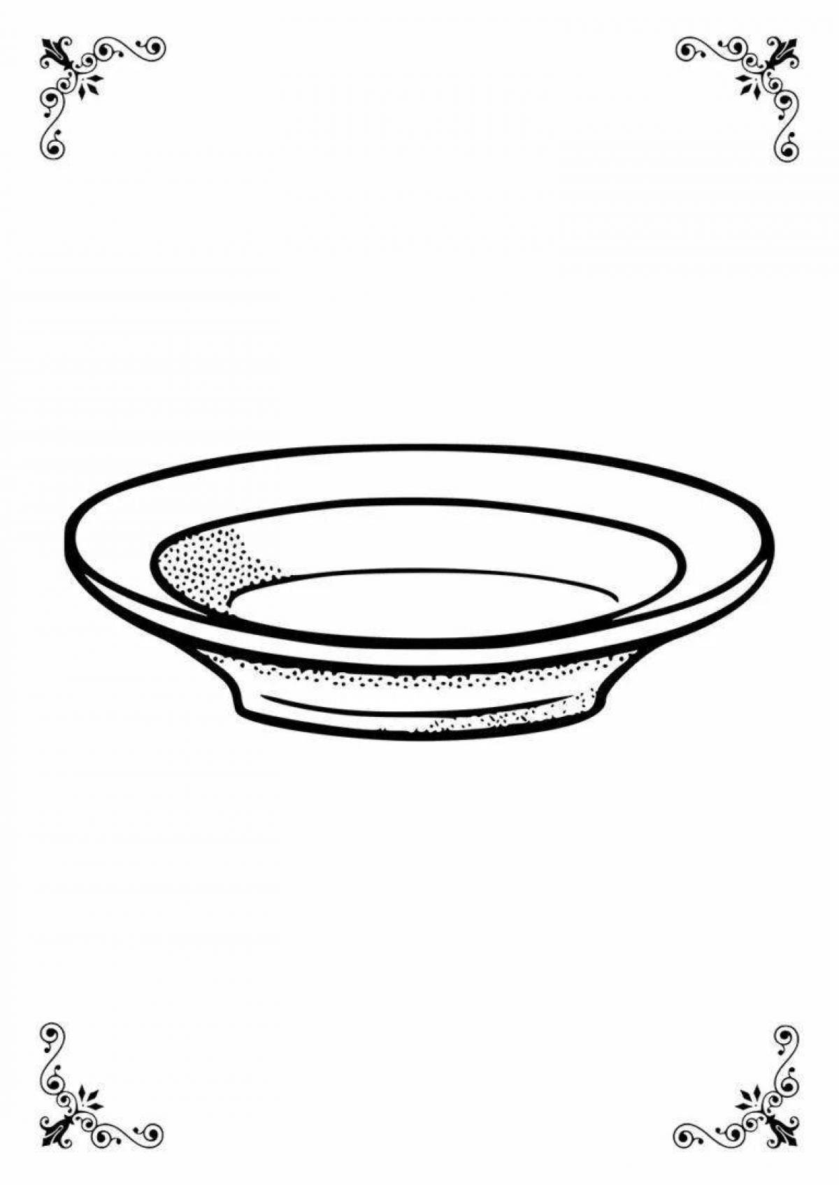 Charming soup bowl coloring book