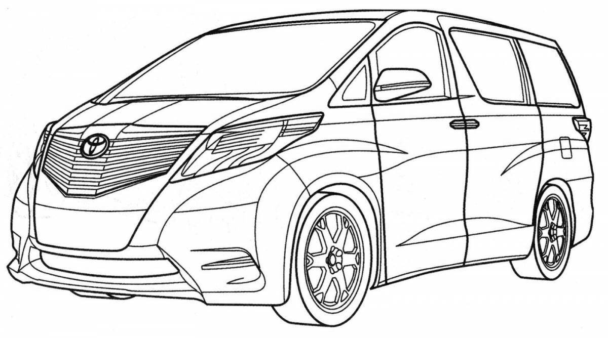 Toyota crown funny coloring book