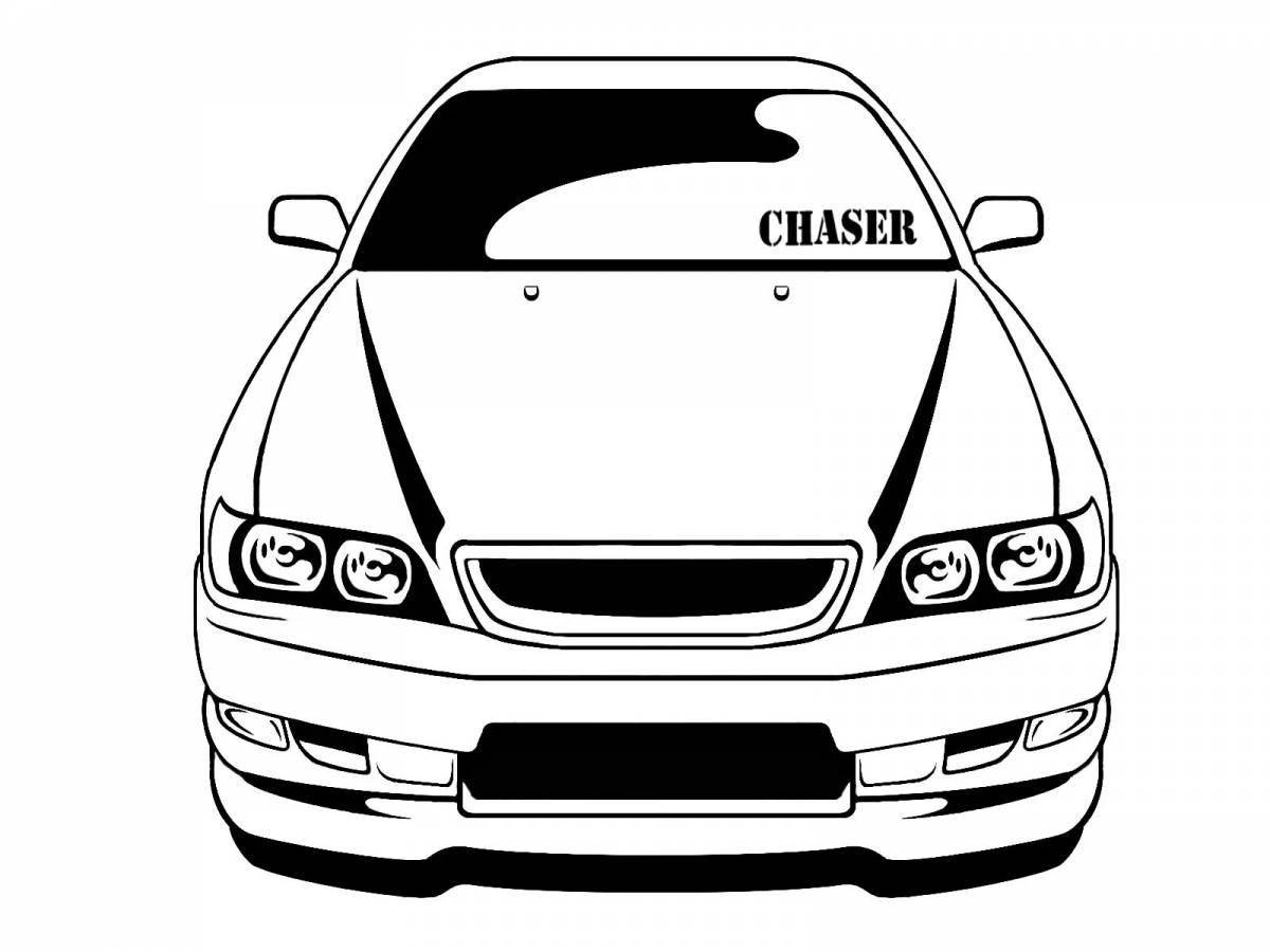 Toyota crown fabulous coloring page