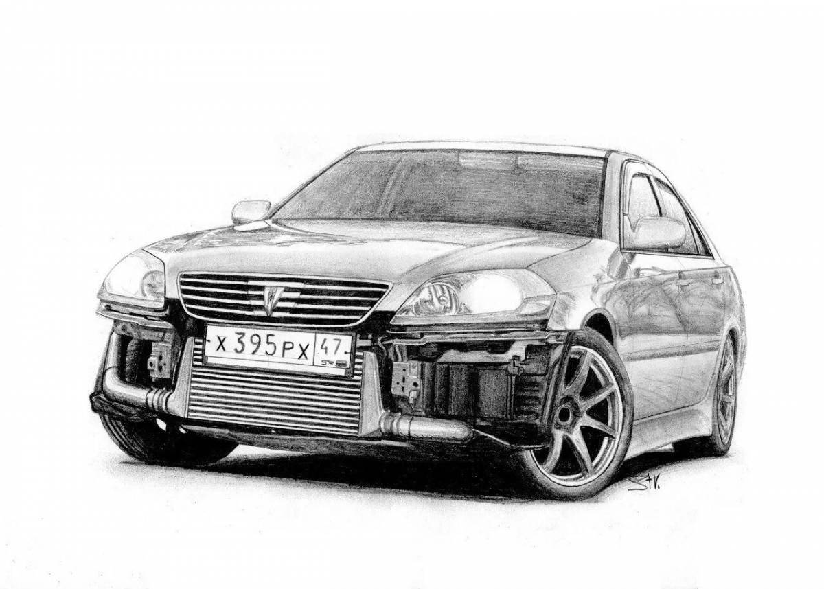 Toyota crown bold coloring