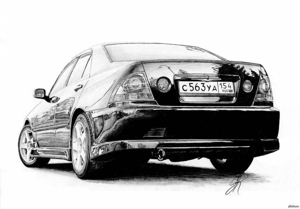 Amazing toyota crown coloring page