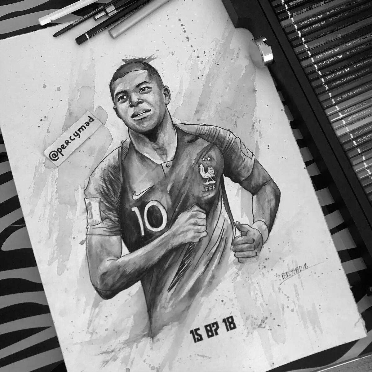 Killian mbappe dynamic coloring page