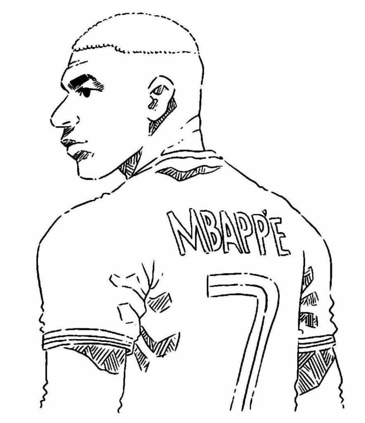 Amazing Killian Mbappé coloring page