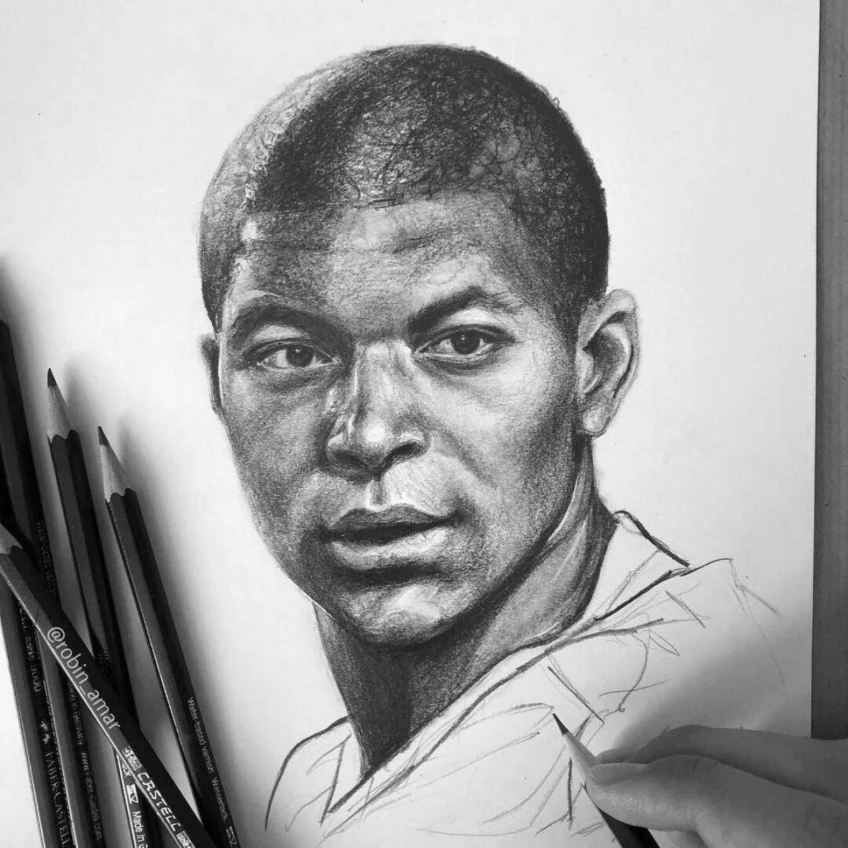 Gorgeous killian mbappe coloring page