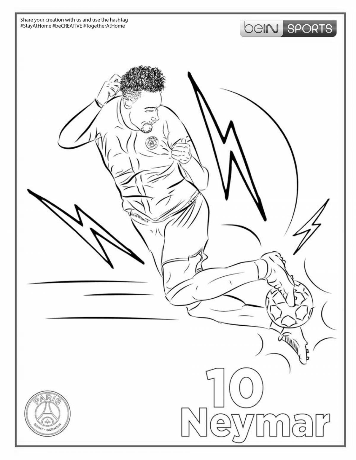 Coloring page glorious killian mbappe
