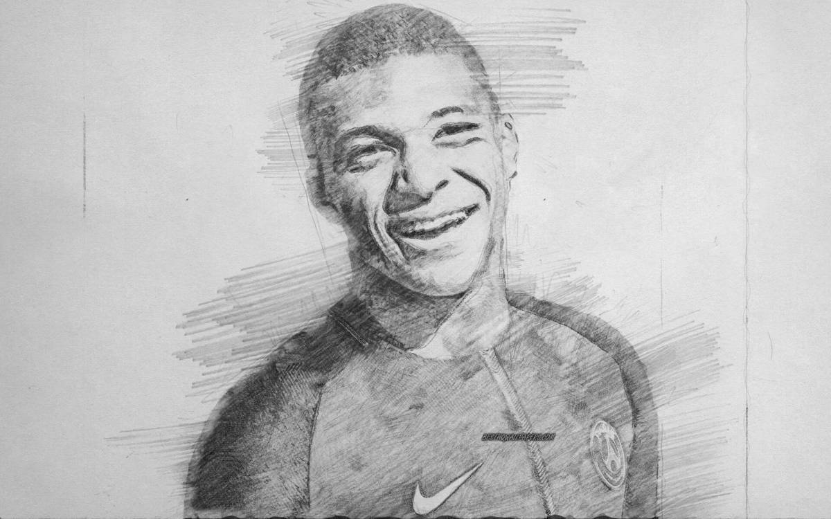 Coloring book shining killian mbappe