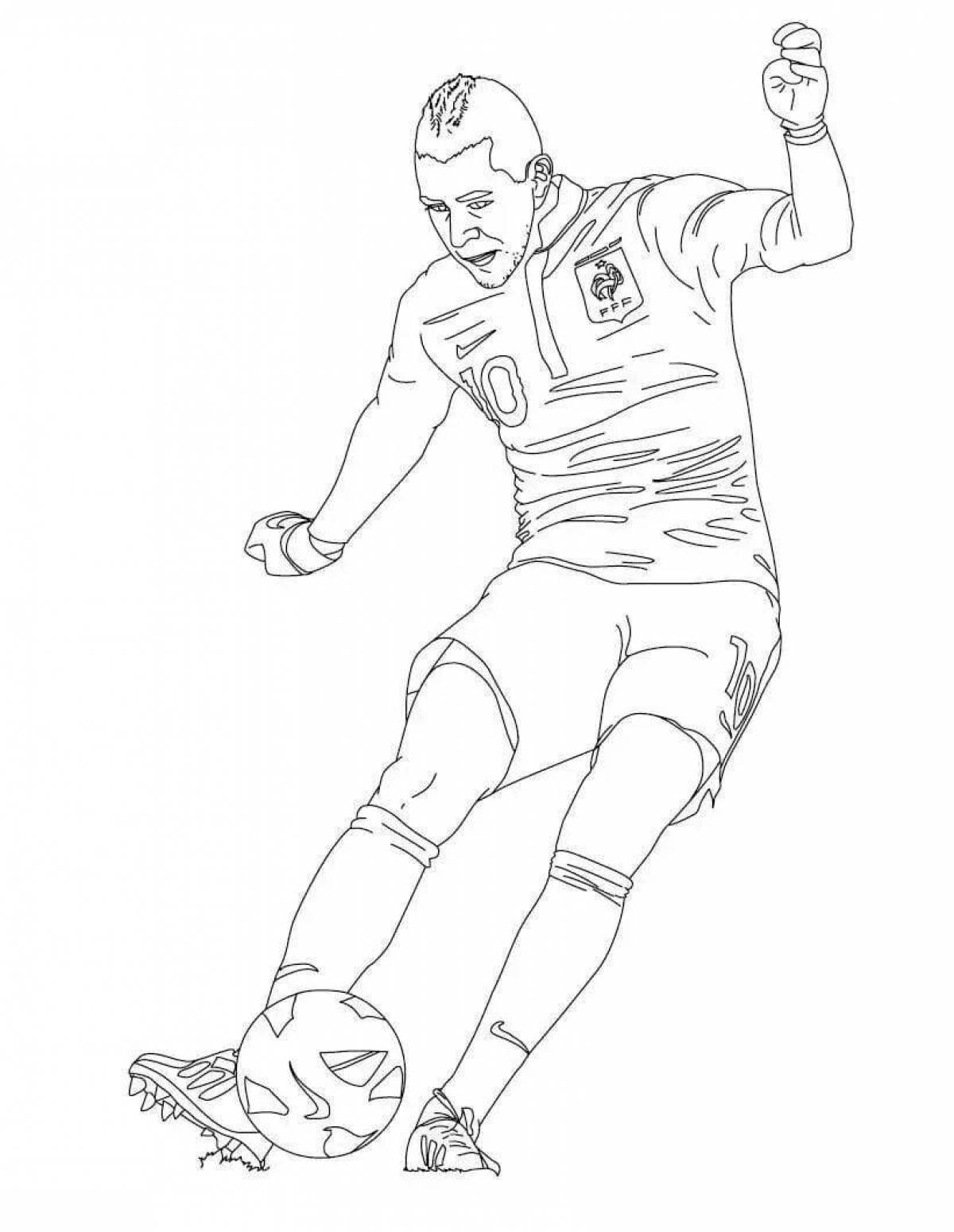 Coloring page stylish killian mbappe