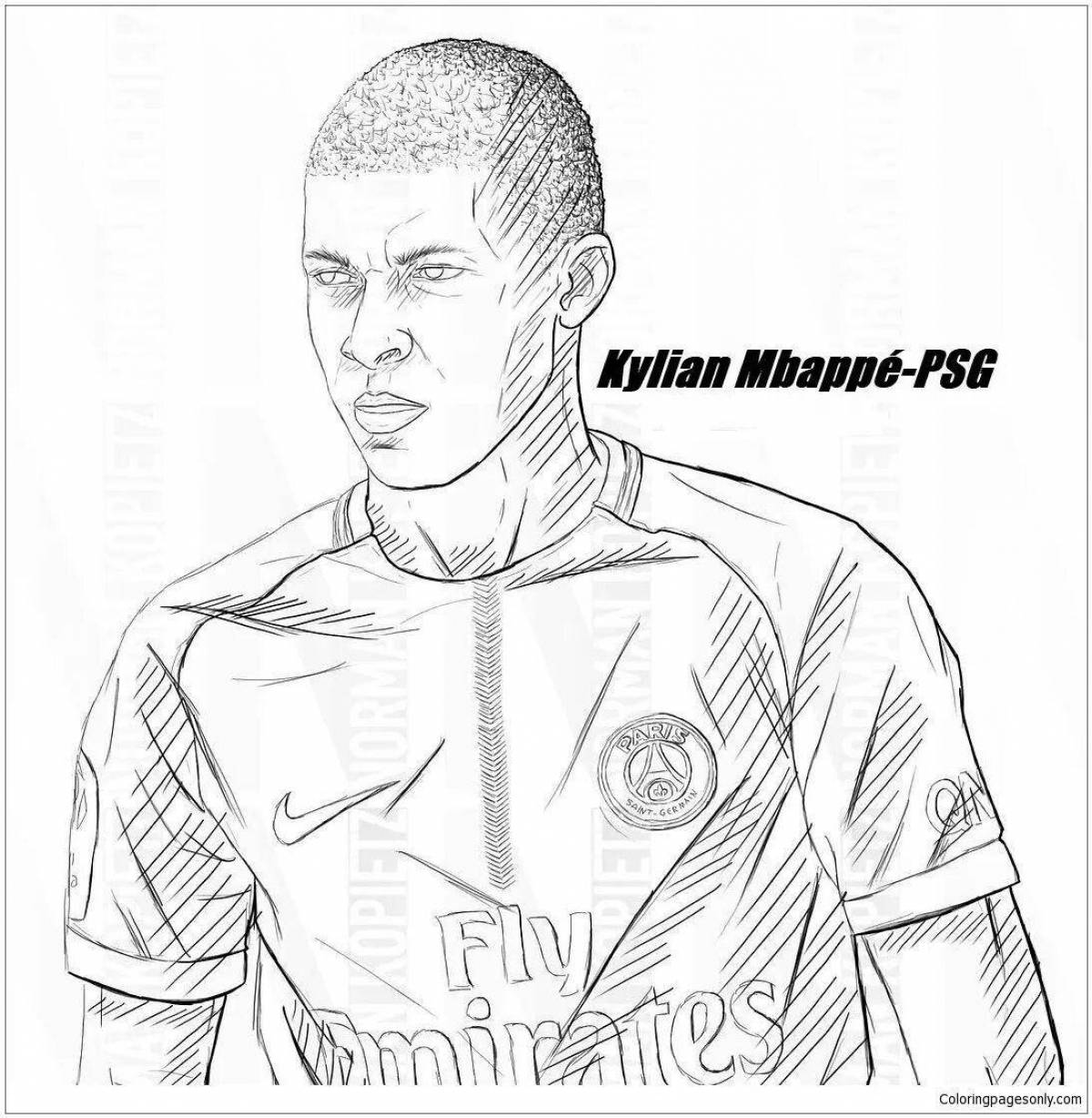 Cute killian mbappe coloring book