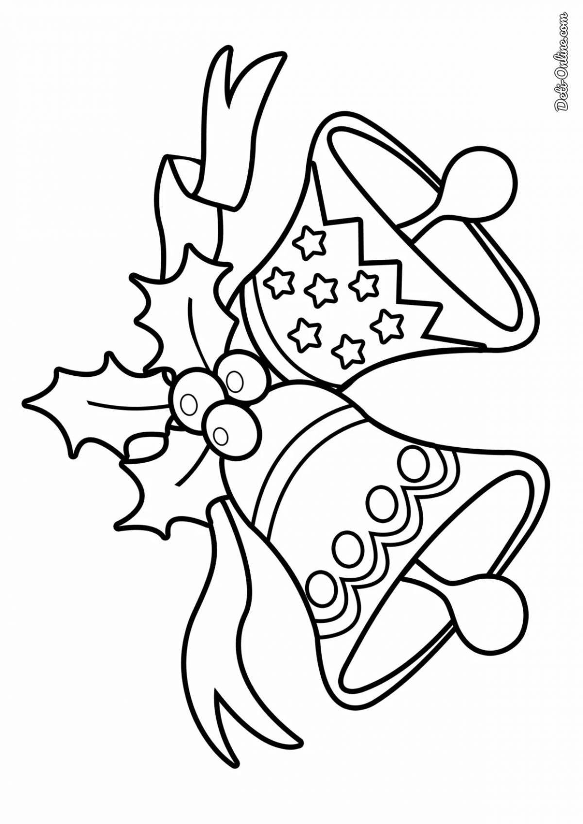 Calming jingle bells coloring page