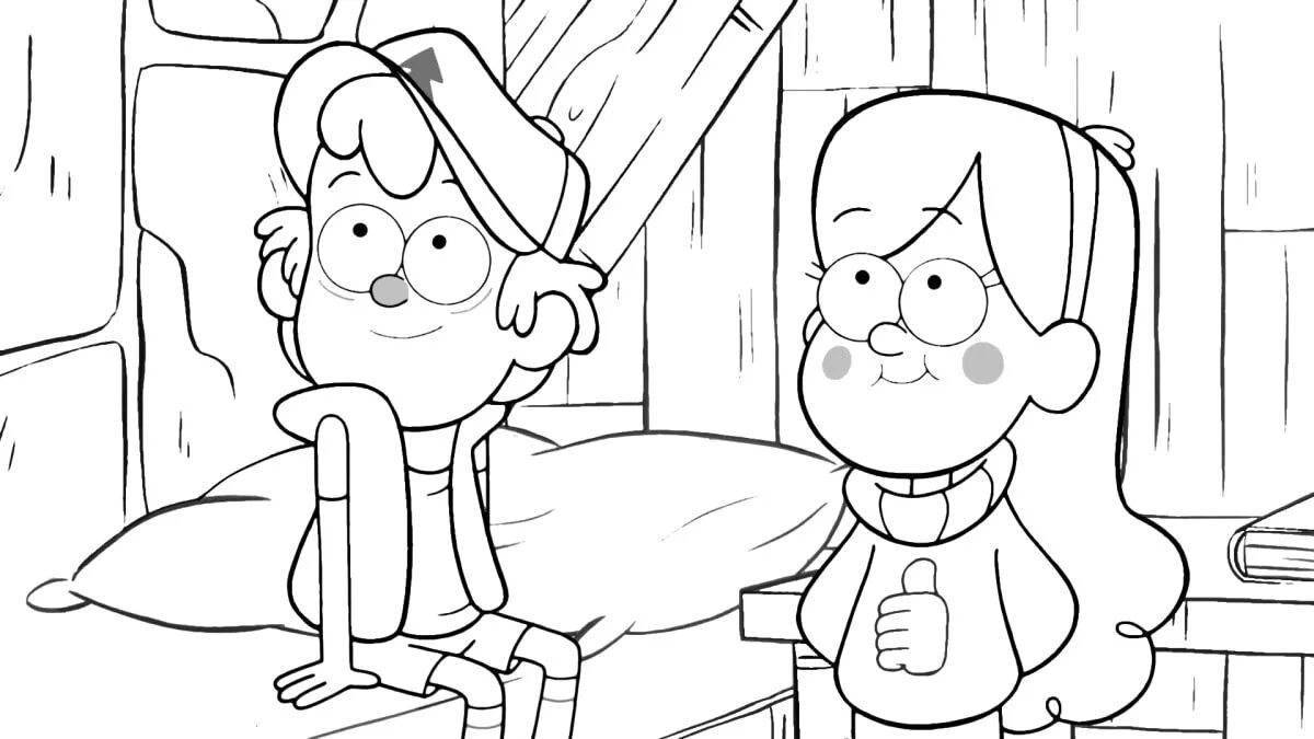 Coloring page cheeky dipper pines