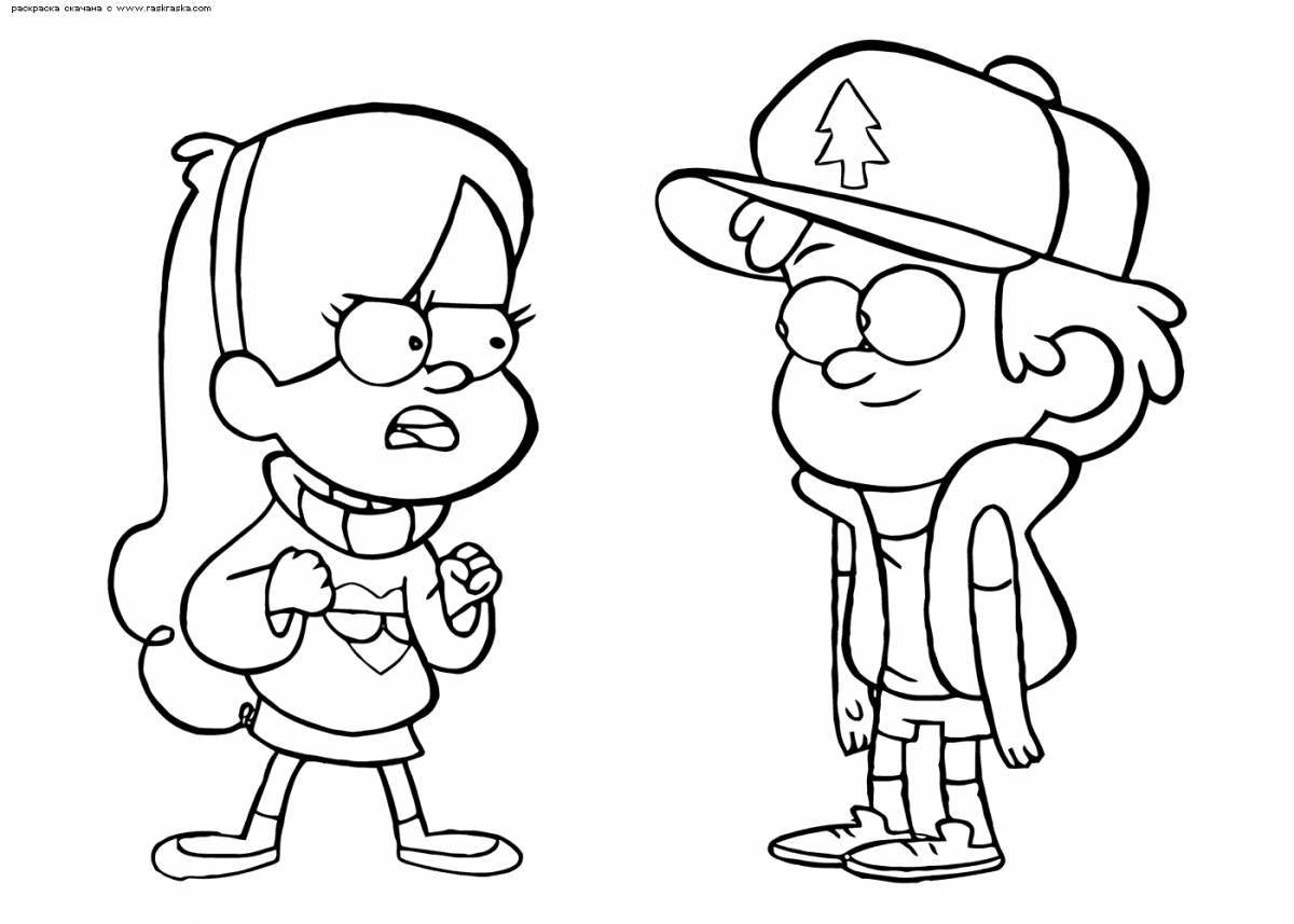 Coloring page adorable dipper pines