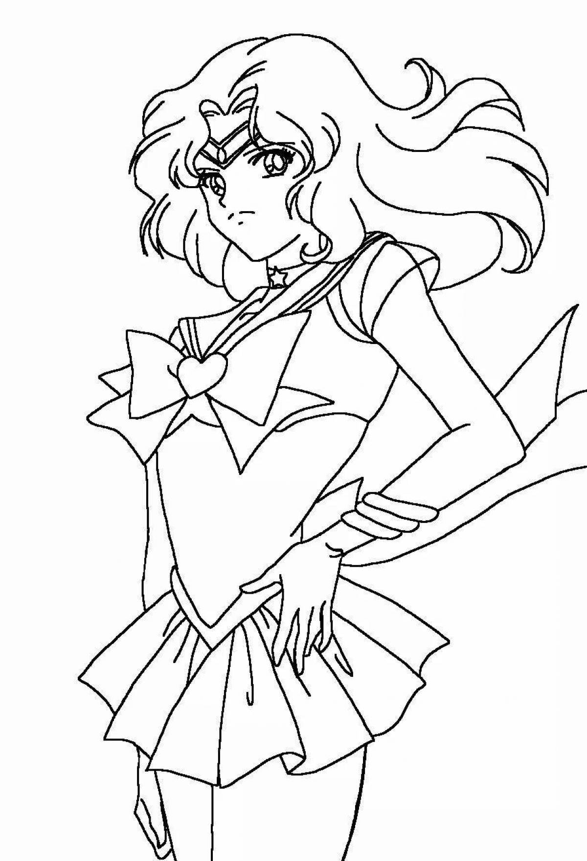 Sailor Uranium Fairy Coloring Page