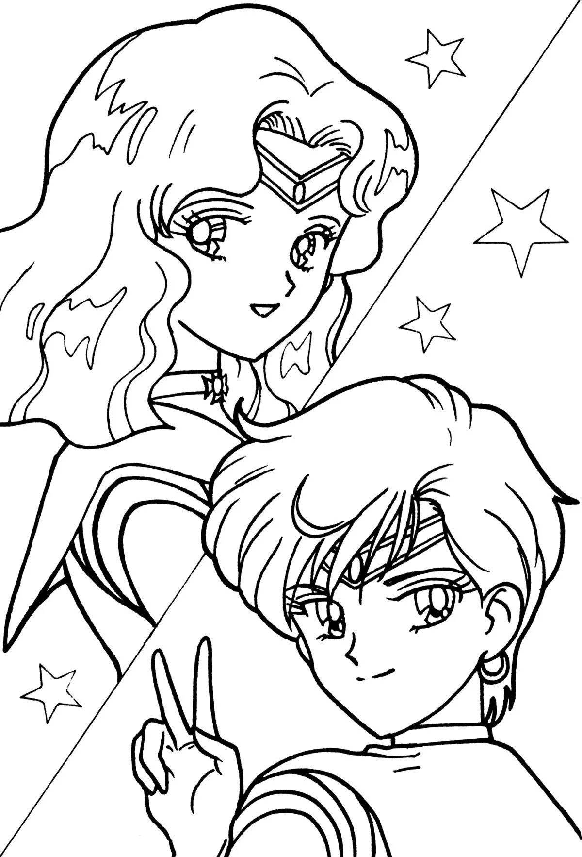 Glorious sailor uranium coloring book