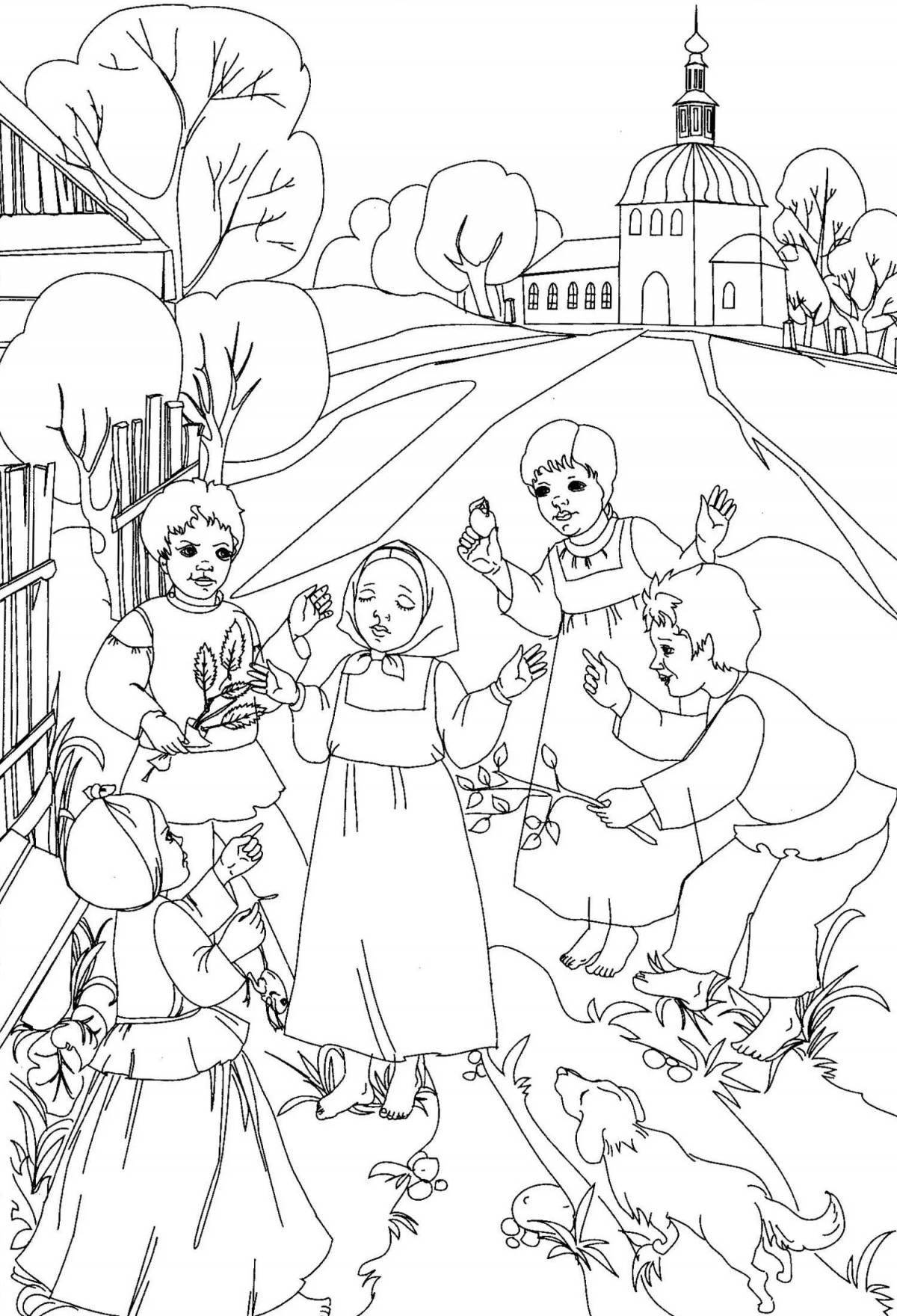 Coloring pages folk holidays