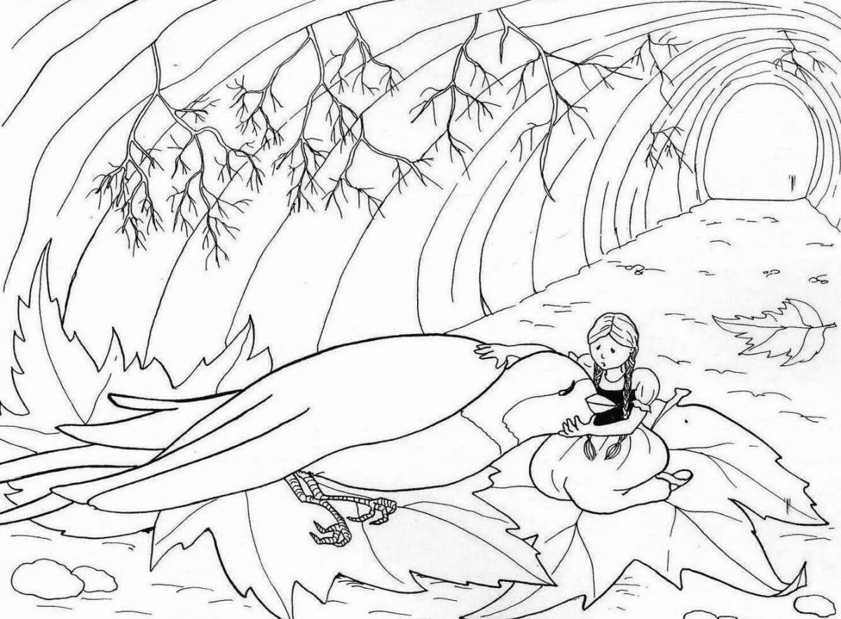 Joyful coloring of Andersen's fairy tale