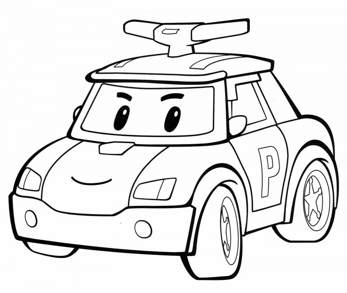 Exquisite cartoon cars coloring book