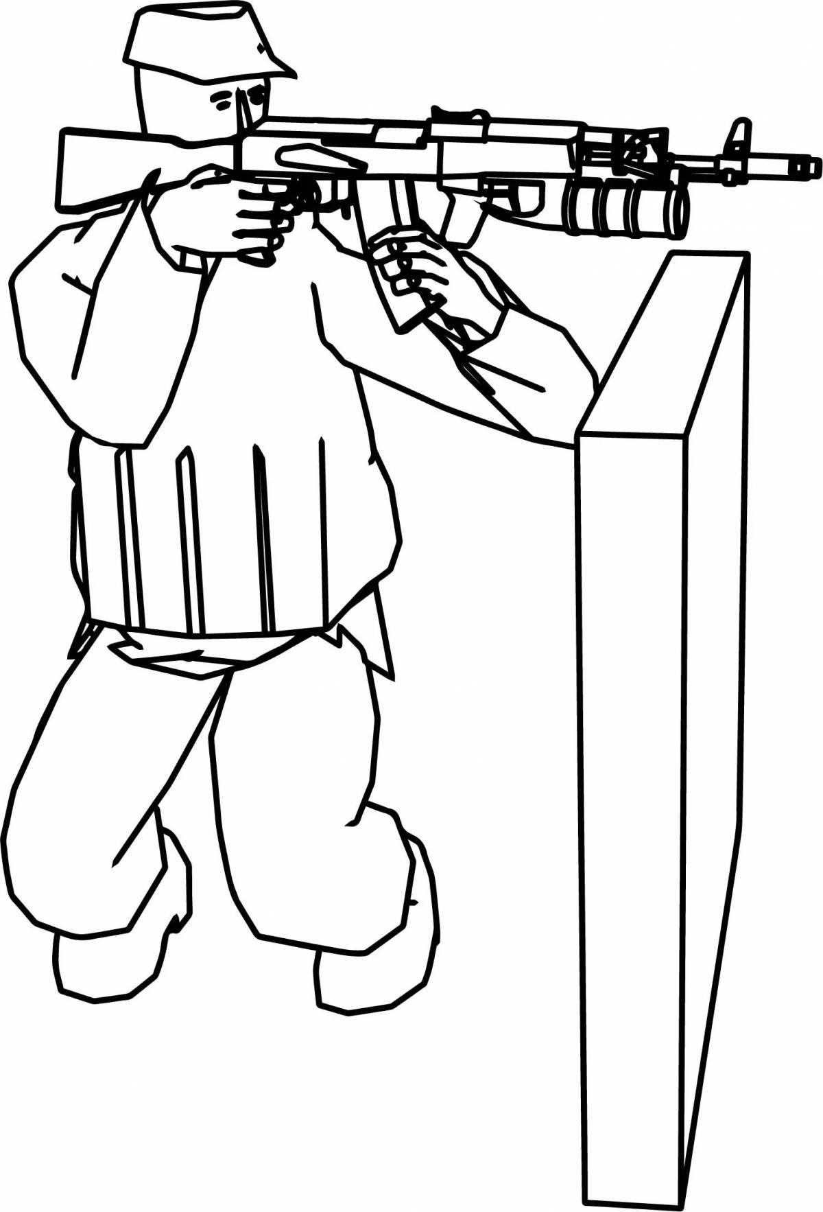 Majestic military coloring pages