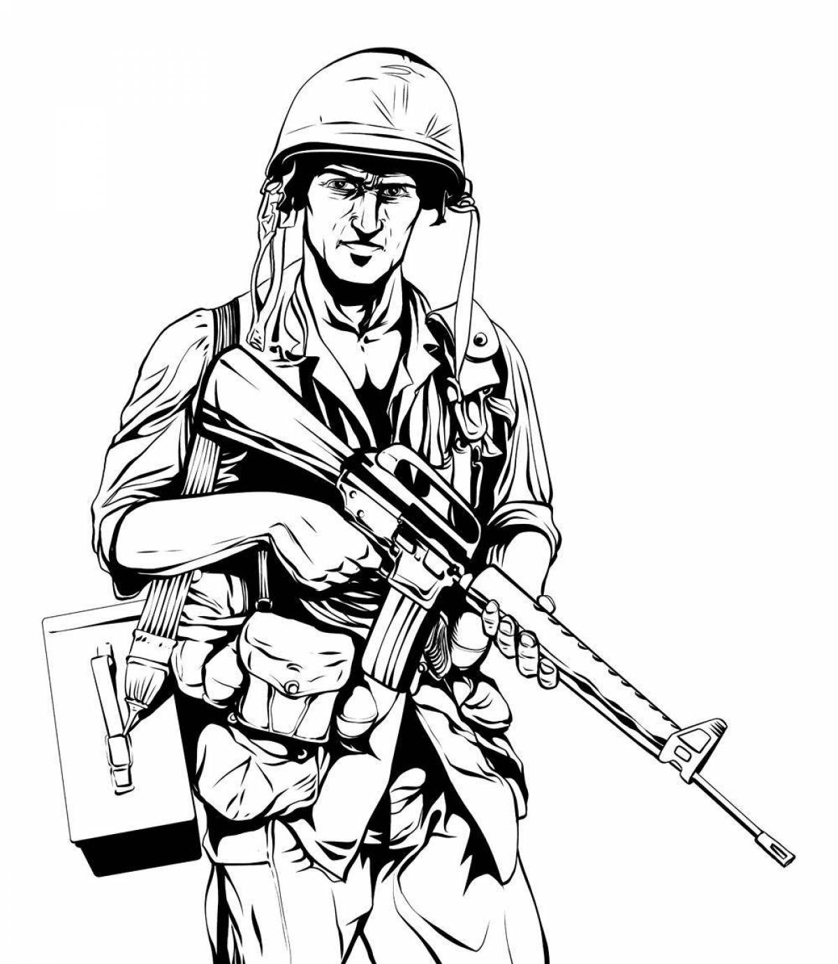 Military attraction coloring pages