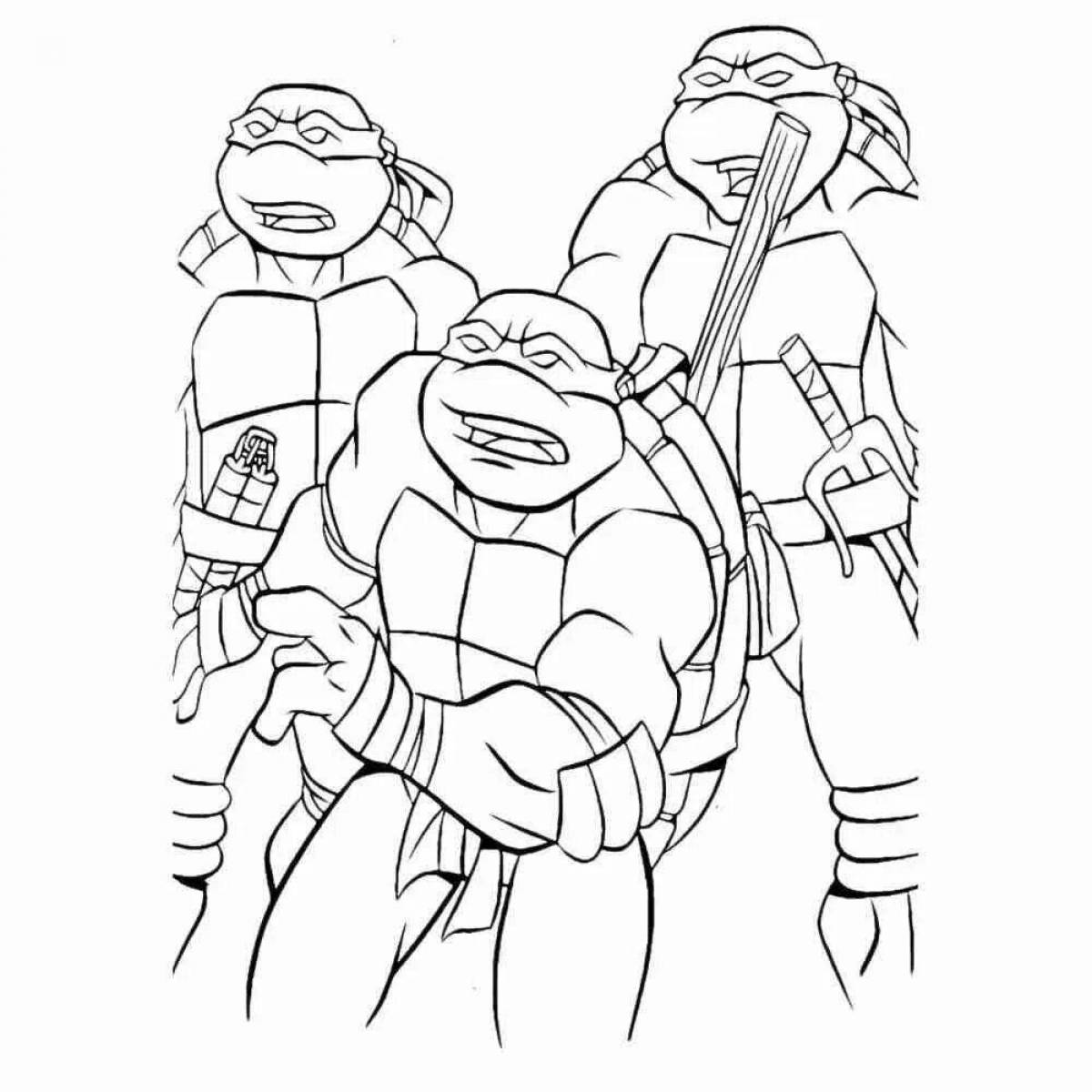 Rafael turtle coloring page