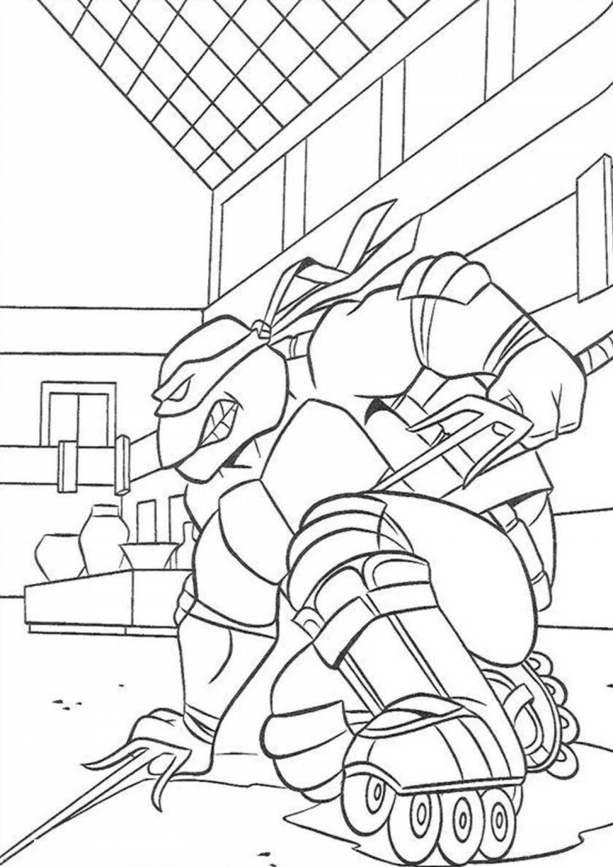 Raphael turtle coloring page