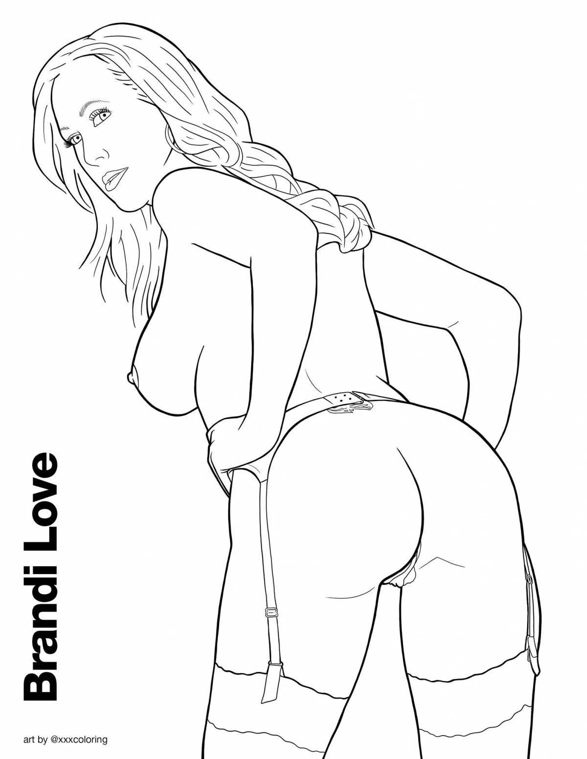 Playful porn games coloring page