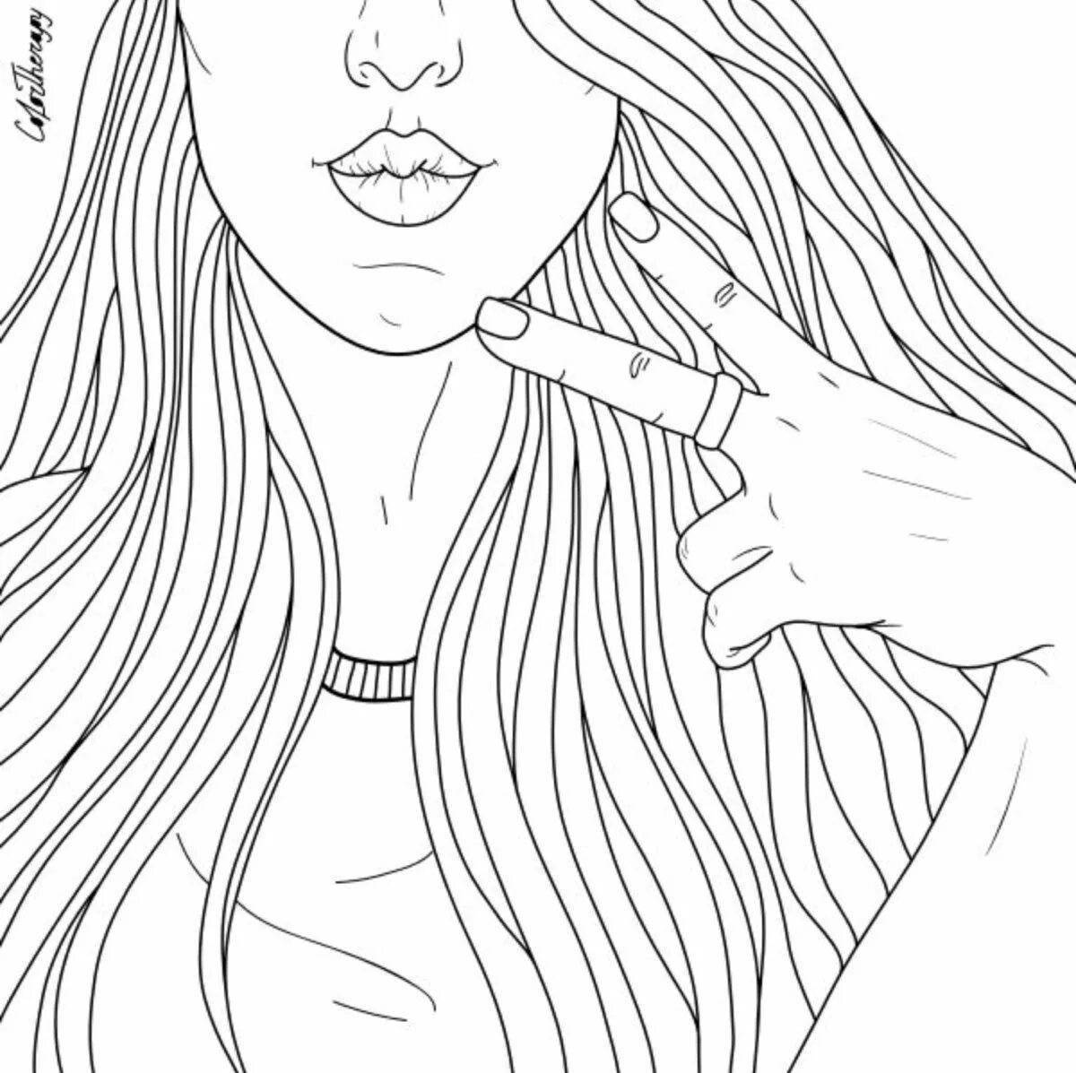 Coloring pages cheeky girls are fun