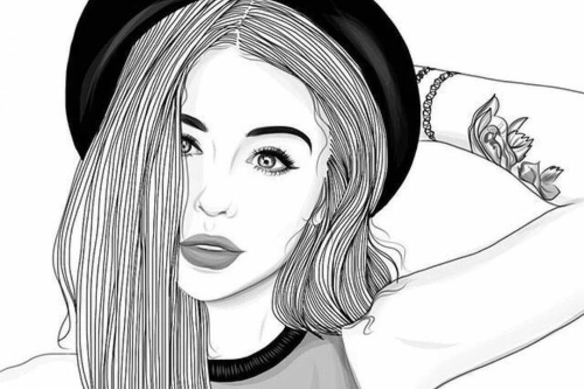 Раскраски дерзкие девочки - праздничная