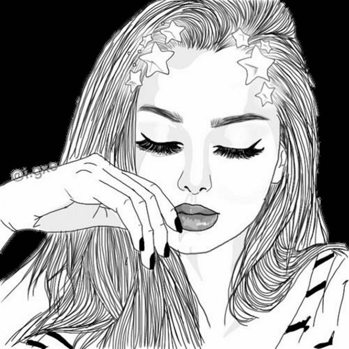 Cheeky girls coloring page - светящиеся