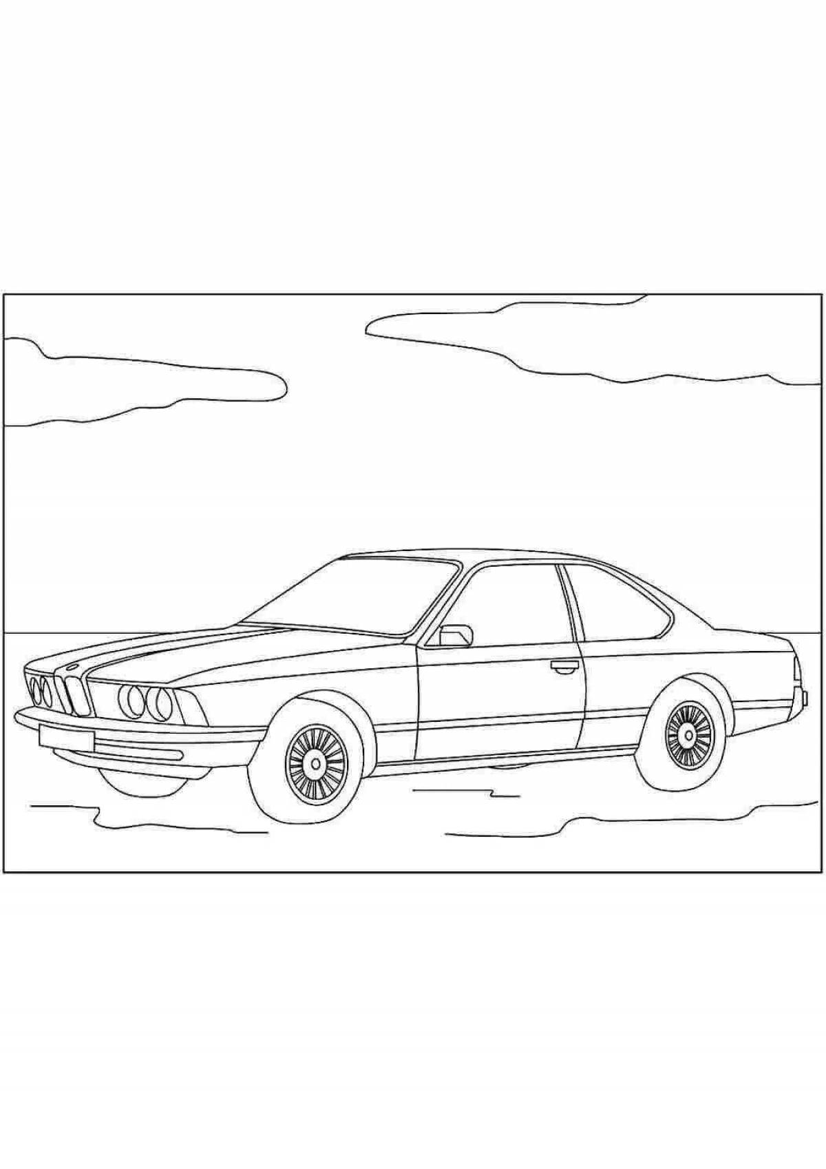 Bmw 5 awesome coloring book