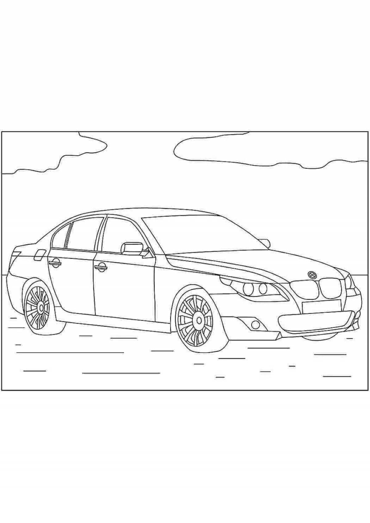 Brooding bmw 5 coloring book