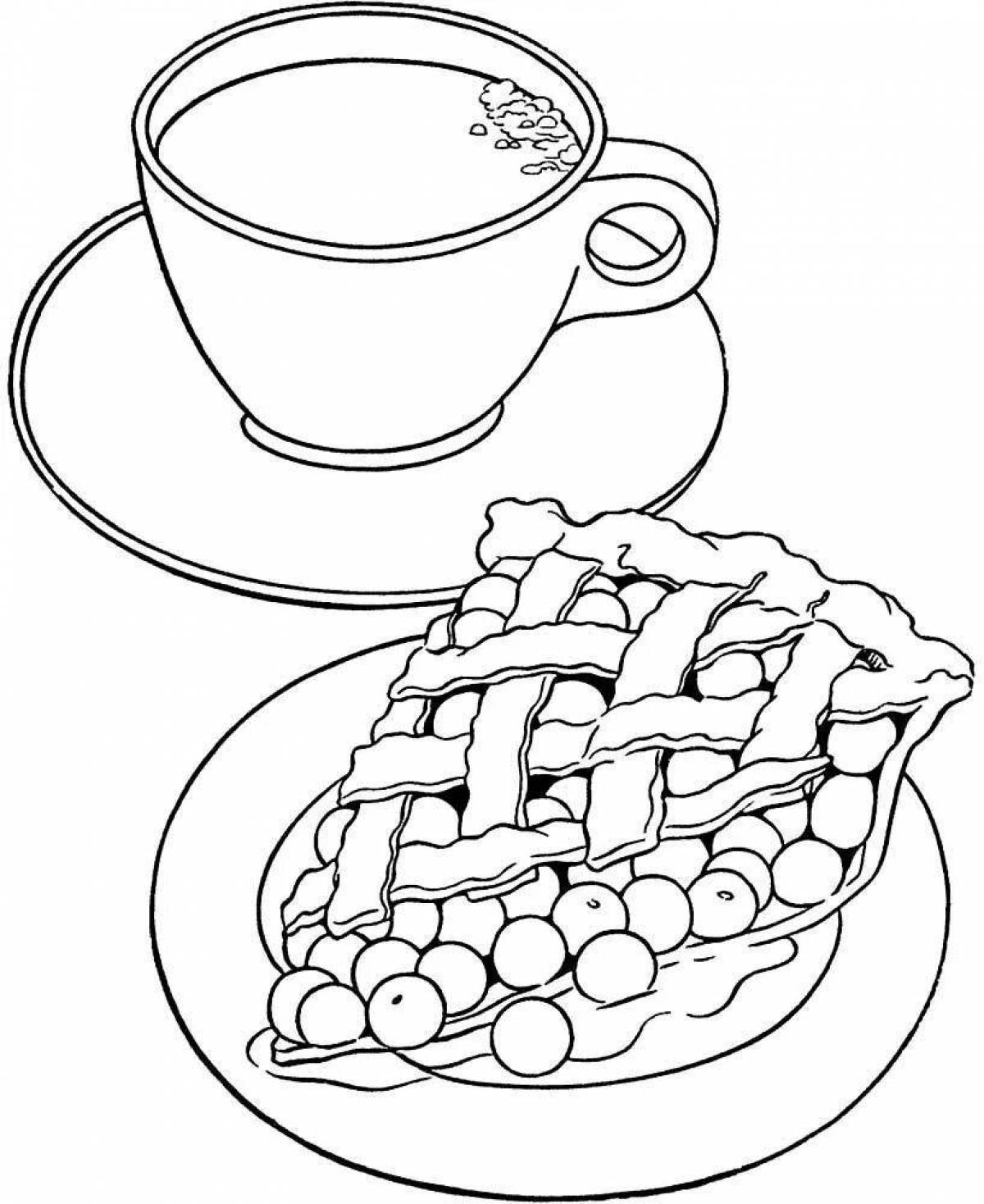 Coloring page spicy national dishes