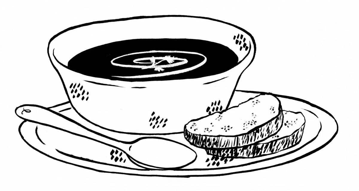 Coloring page sweet national dishes