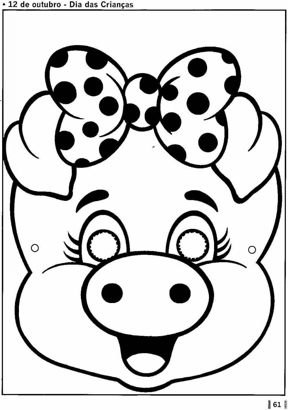 Photo Cute animal coloring page