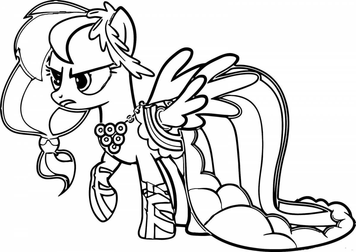 Colorful coloring pages with big ponies