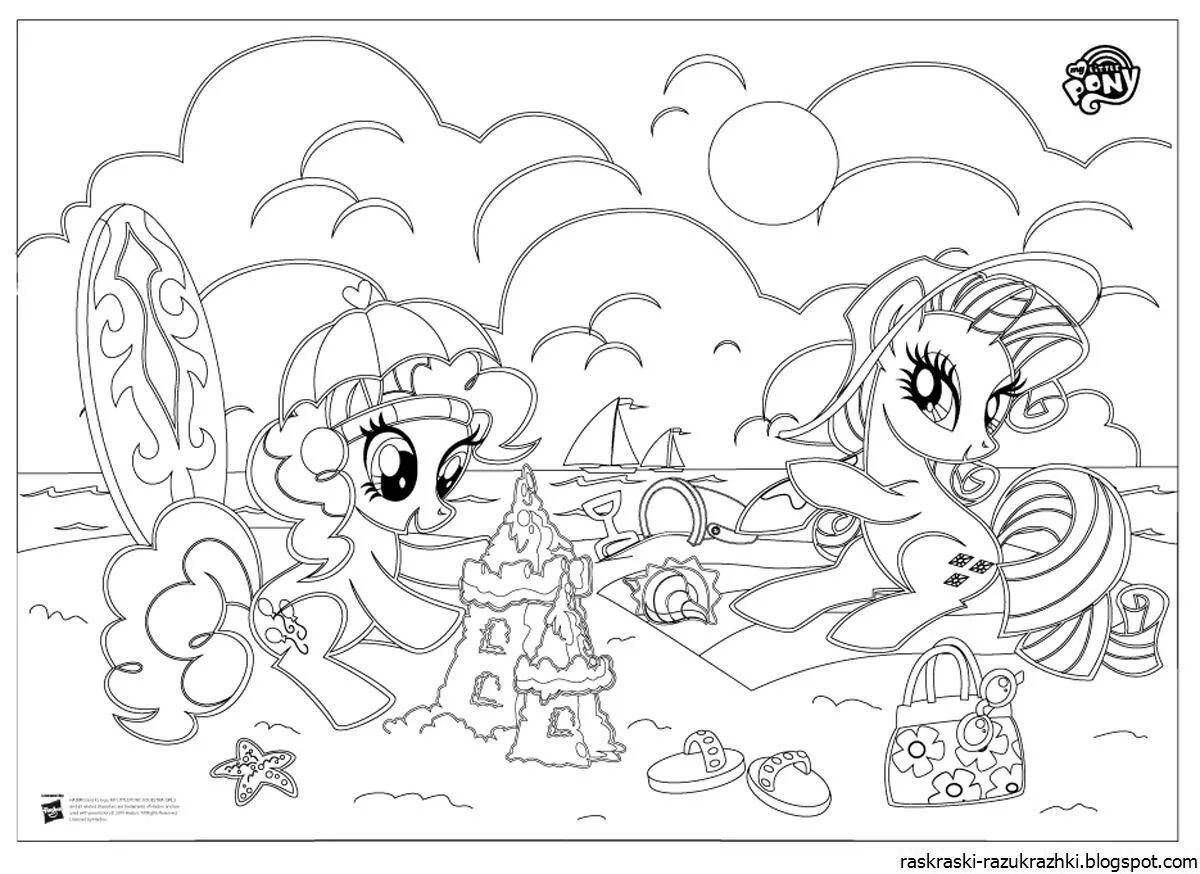 Gorgeous big pony coloring page