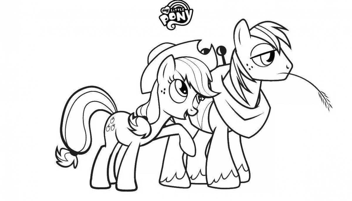 Blossom big ponies coloring page