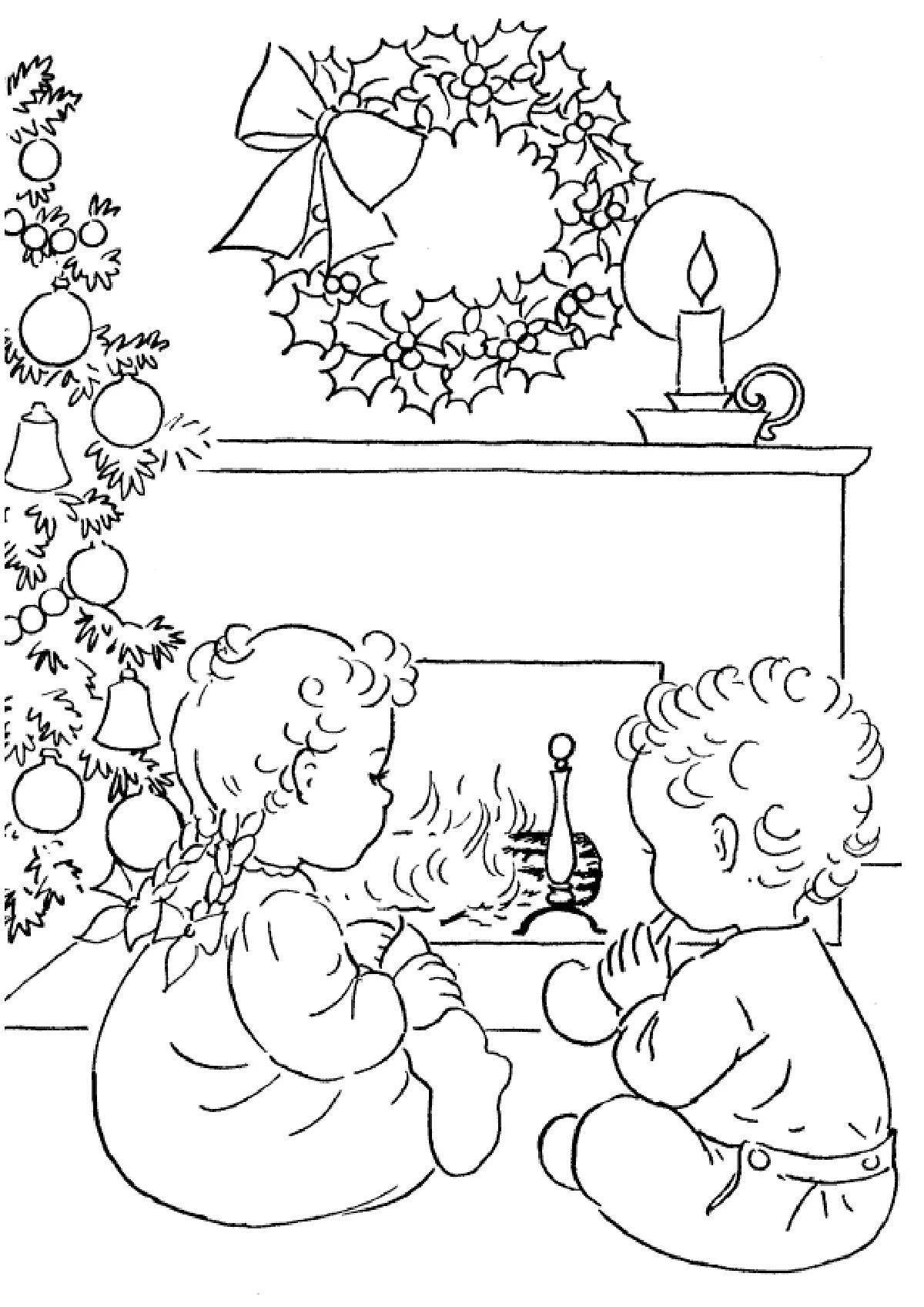 Amazing Christmas story coloring book
