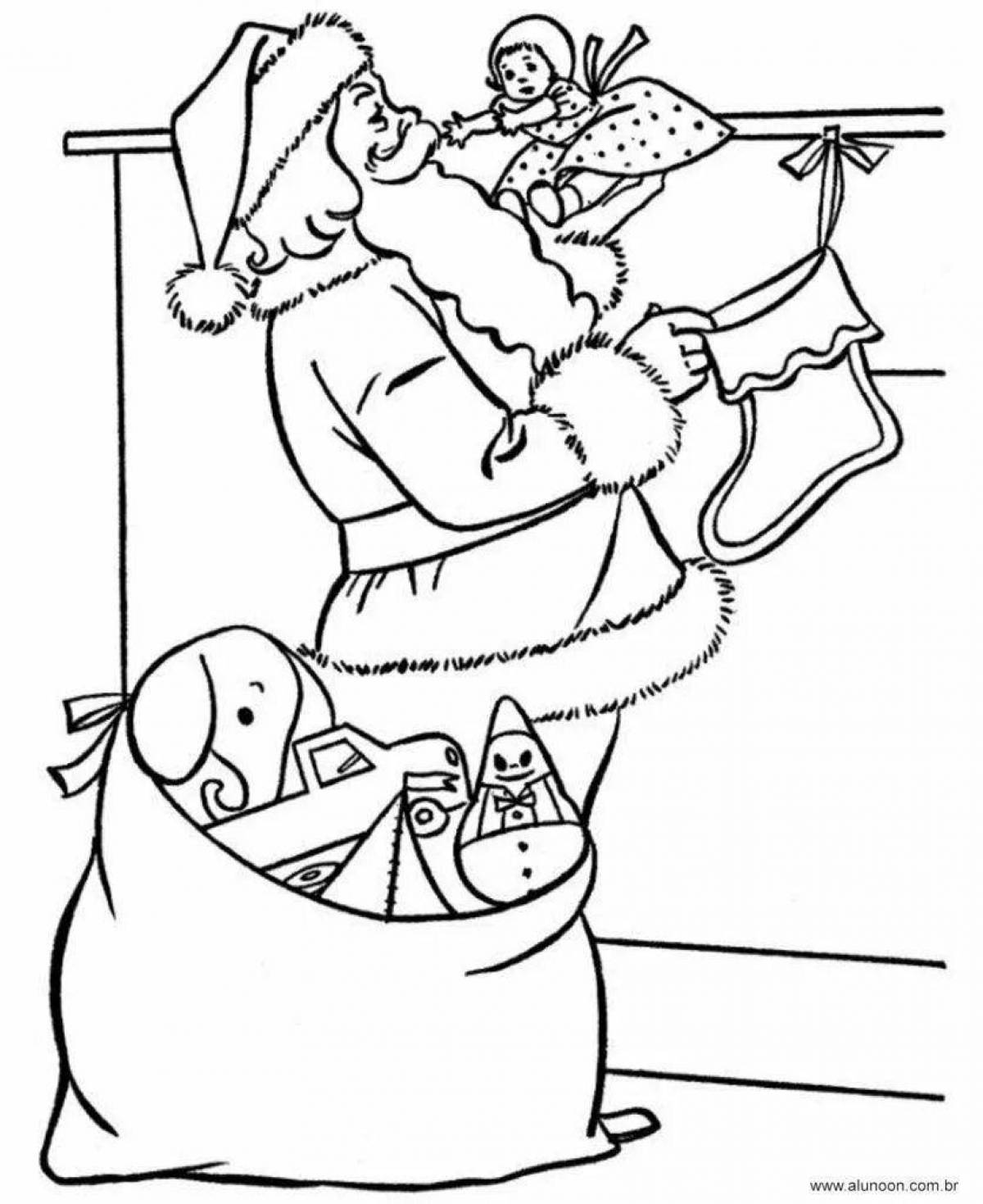 Violent Christmas story coloring book