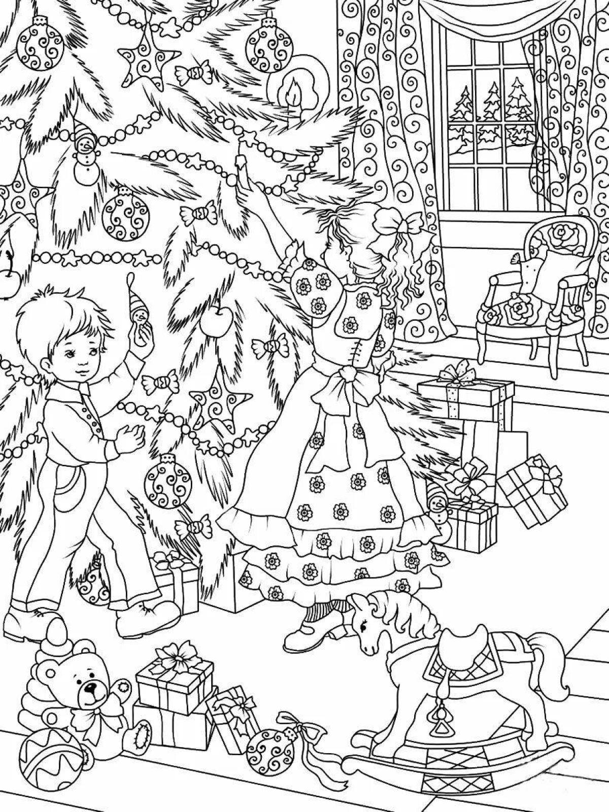 Funny christmas story coloring book