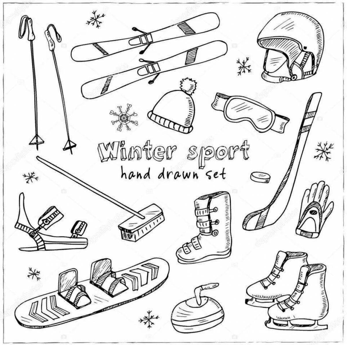 Great winter inventory coloring book