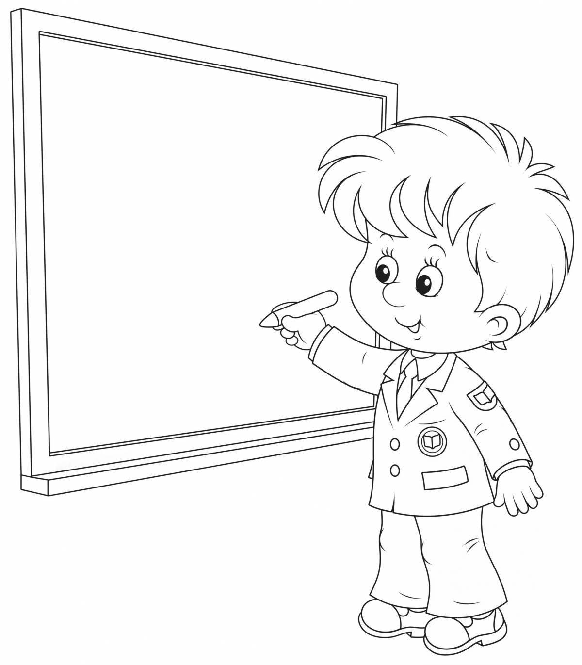 High school life coloring page