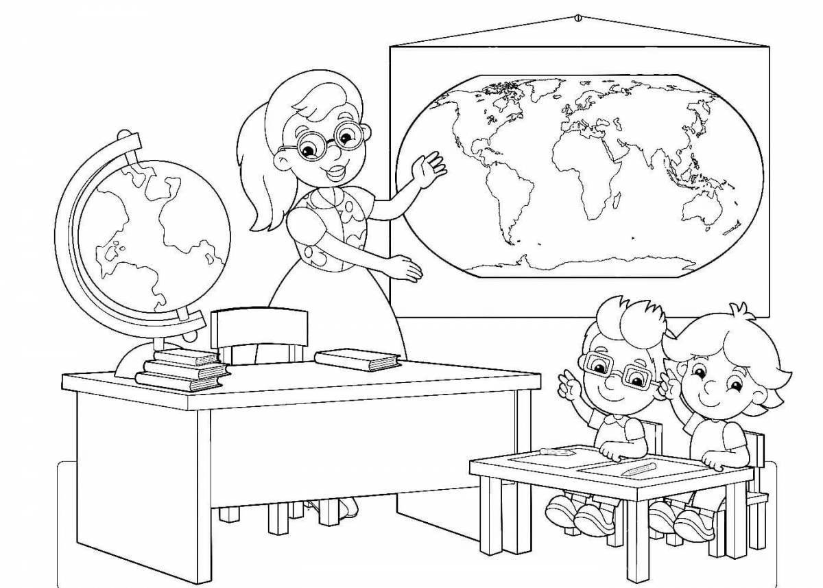 Live school life coloring page