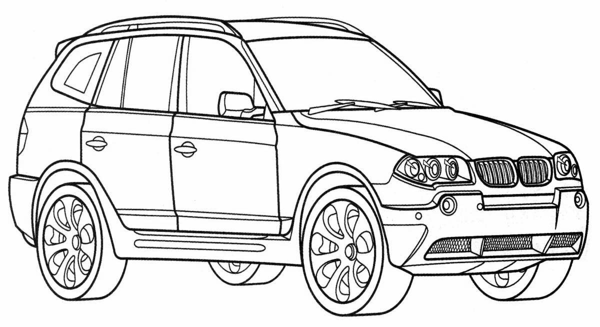 Grand bmw 6 coloring page