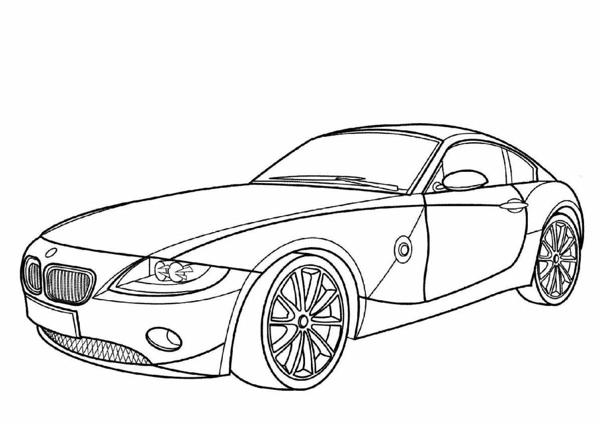 Luxury bmw 6 coloring book
