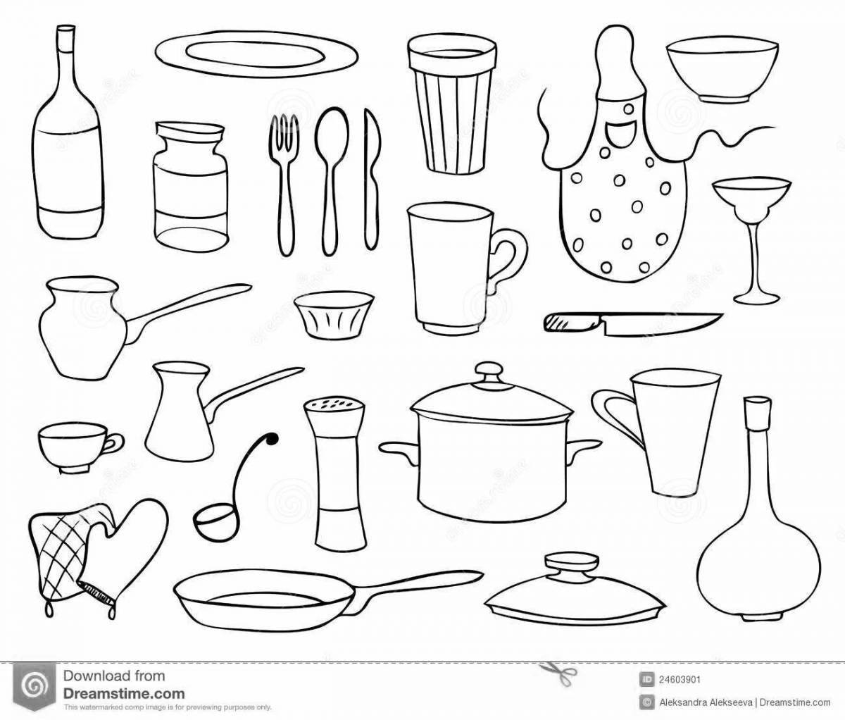 Coloring tableware