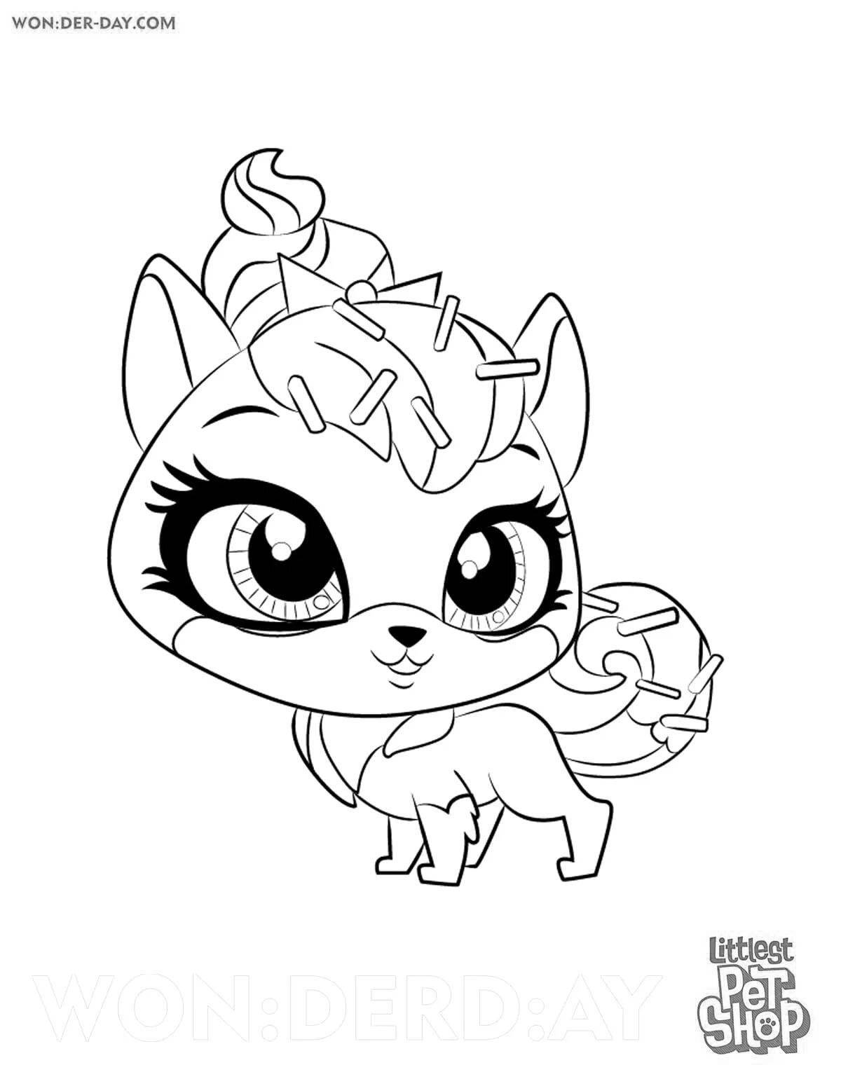 Humorous pet shop coloring book