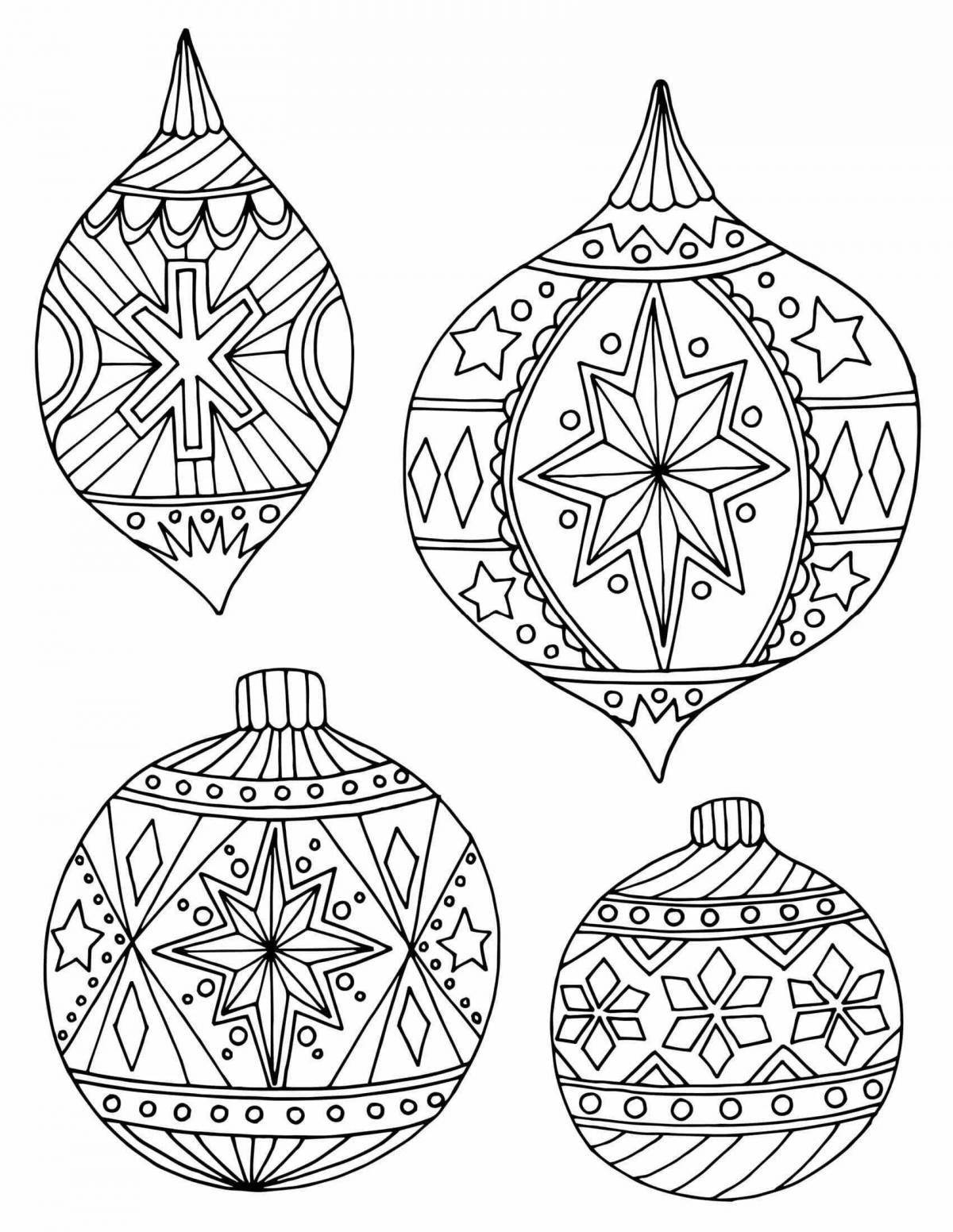 Holiday coloring Christmas decorations